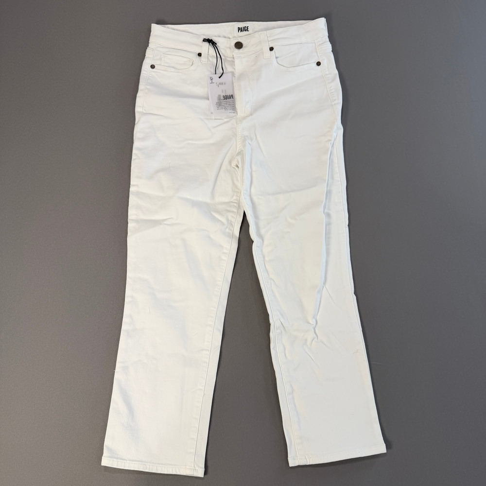 PAIGE Jacqueline Crop Optic White Jeans Size 30 New‎ Womens Denim Pants